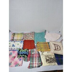 Lot of 13 Vintage Handmade Trivet Pot Holders Crochet Novelty Pattern